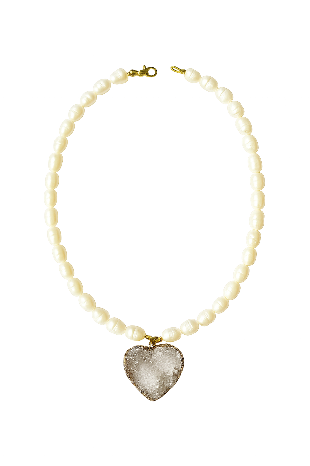 Collar de Perlas Barrocas con Dije de Cuarzo