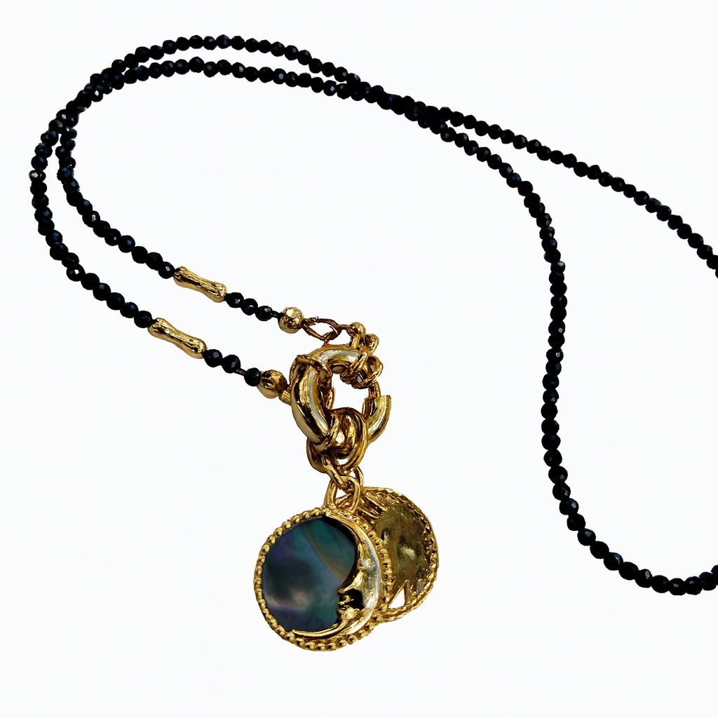 Collar de ágata negra